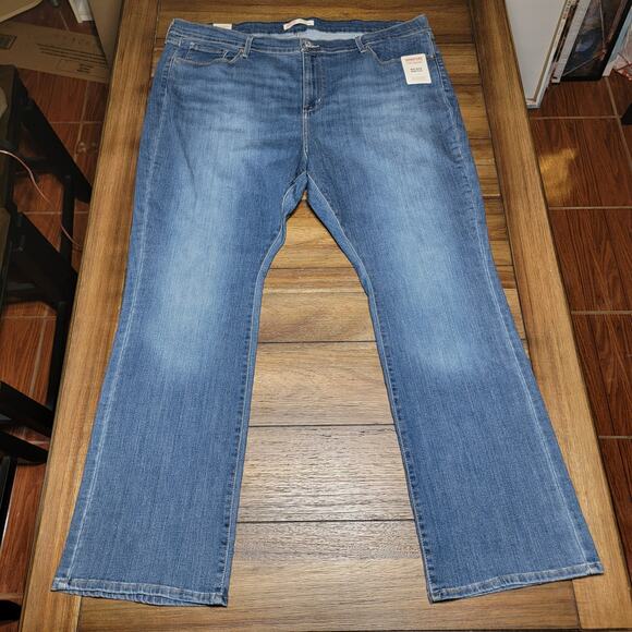 Levi Strauss Signature Mid-Rise Bootcut Denim Jeans - Size 24M NWT - Picture 1 of 7